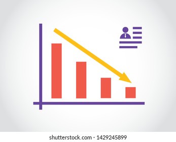 Account Data User Increaser Profile Private Internet Applications Data Decrease Graph Bar