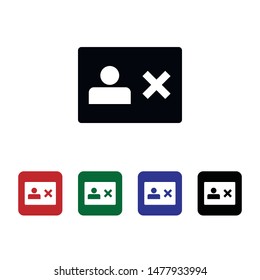 Account, delete, id, icon, flat. Element of security for mobile concept and web apps illustration. Thin flat icon for website design and development, app. Vector icon