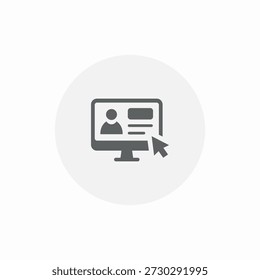 account desktop navigation icon sign vector