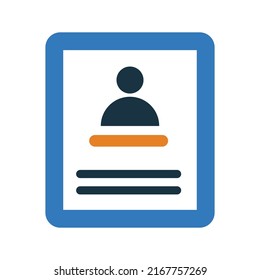 Account, document, profile icon. Simple editable vector illustration.