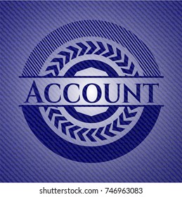 Account emblem with denim texture