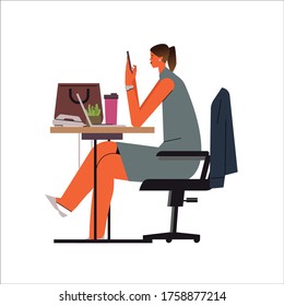 Account Executive Working Flat Illustration