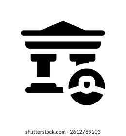 account glyph icon. Strong and solid vector icon for websites, mobile interfaces, presentations, and visual branding. High quality and easy to edit.