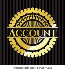Account golden badge. Vector Illustration. Detailed.