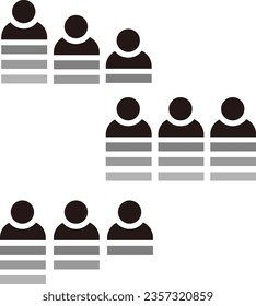 Account graph icon set : vector