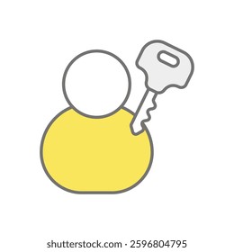 Account Help icon vector stock illustration