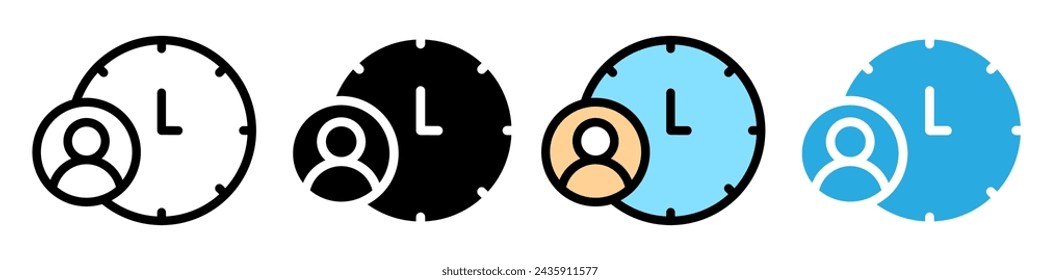 Account history icon logo set vector