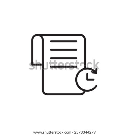 Account history icon Vector flat thin line illustration