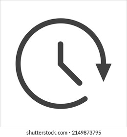 Account history line art vector icon for apps and websites.