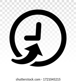Account history / search history icon - vector line art for apps or websites