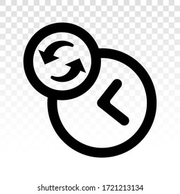Account history / search history icon - vector line art for apps or websites