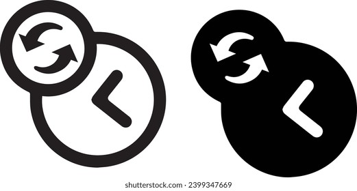 Account history  search history icon - vector line art for apps or websites 