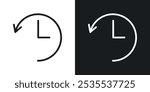 Account history vector icon set in black and white. EPS 10 illustration