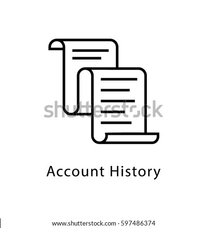 Account History Vector Line Icon 