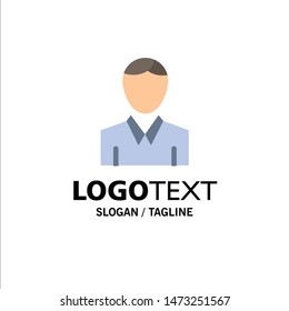 Account, Human, Man, Person Business Logo Template. Flat Color