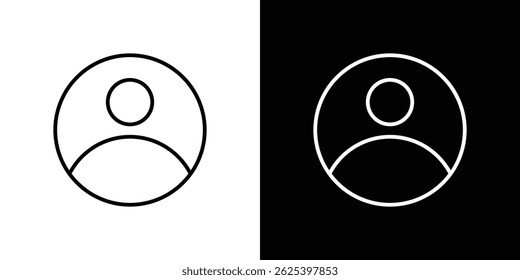 Account icon concept stroke on white background