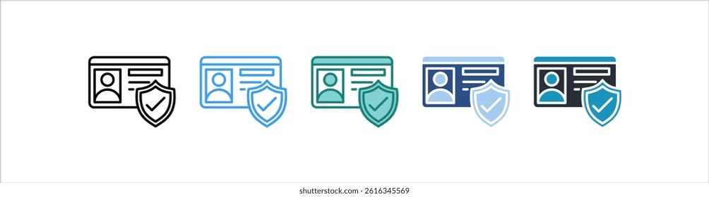 Account Icon In Different Style Vector