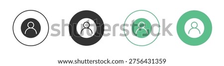 Account icon element for designs