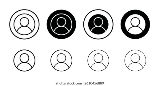 Account icon logo set vector