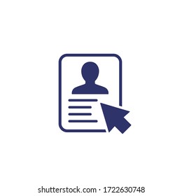 account icon on white, vector