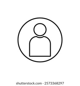 Account icon Outline thin set