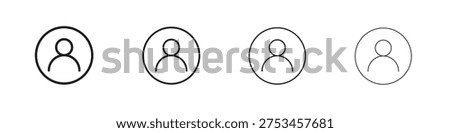 Account icon outline vector. outline icons collection.