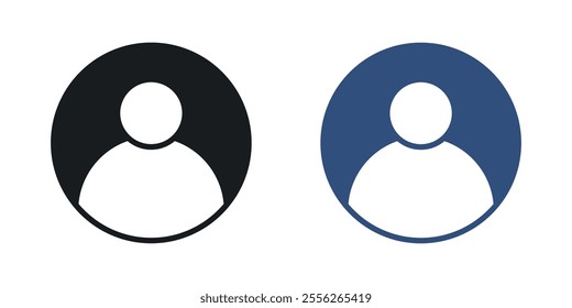 Account icon set in black and colored versions.