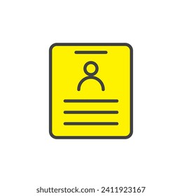 account icon. sign for mobile concept and web design. outline vector icon. symbol, logo illustration. vector graphics.