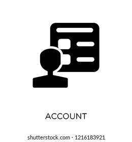 Account icon. Account symbol design from Web navigation collection. Simple element vector illustration on white background.