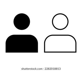 Account icon. User profile icon. Avatar symbol. Vector illustration.