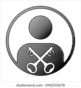 Account Icon, User Account Icon, Profile Account Icon Vector Art Illustration