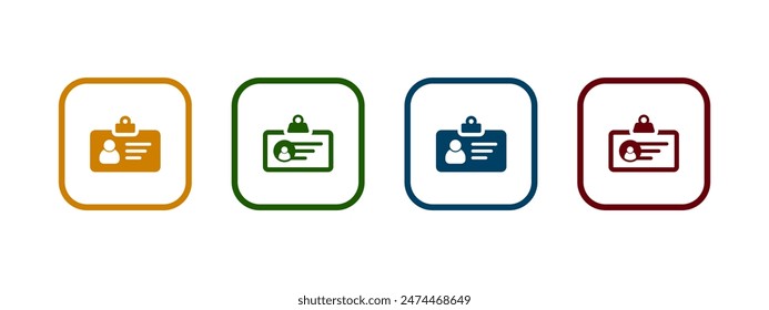 account icon vector illustration. account icon in different color design.