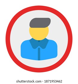 Account icon vector illustration in flat style for any projects, use for website mobile app presentation