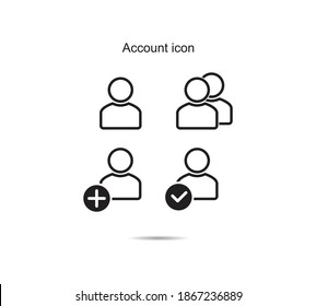Account icon vector illustration graphic on background