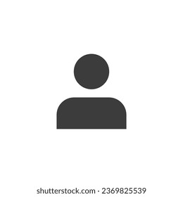 Gráfico de diseño blanco y negro aislado de vectores de iconos de cuenta