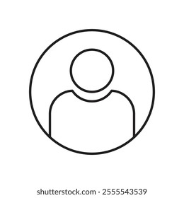 Account icon vector isolated on white background.