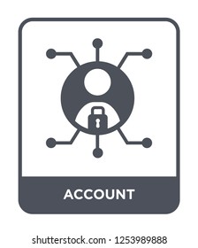 account icon vector on white background, account trendy filled icons from Gdpr collection, account simple element illustration