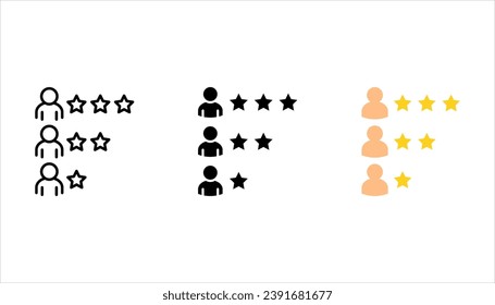 Juego de iconos de cuenta. Juego de iconos electorales y electorales. ilustración vectorial aislada en fondo blanco para diseño gráfico y web