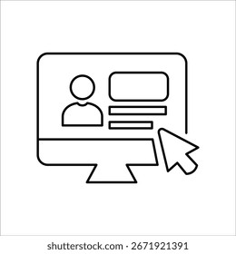 account icons. simple line vector