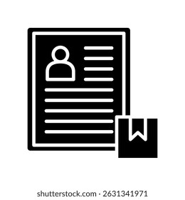 Account Info glyph, mini illustration icon. use for modern concept, print, UI, UX kit, web and app development. Vector related to sales, logistic and ecommerce