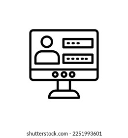 Account Info icon in vector. Logotype