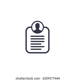 account info, personal data icon