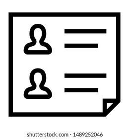 account info thin line vector icon