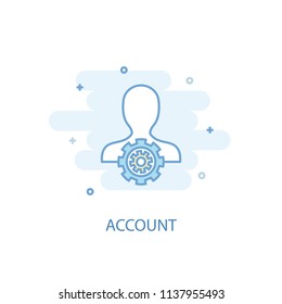 Account line trendy icon. Simple line, colored illustration. Account symbol flat design from Accounting set. Can be used for UI/UX