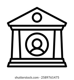 Account Line Vector Illustration On White Background.