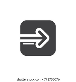 Account log in simple icon, filled flat sign, solid glyph pictogram. Enter symbol, vector illustration