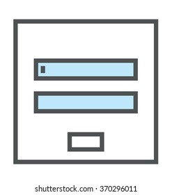Account Login Bold Icon Illustration