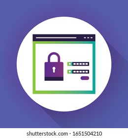 Account Login form page template on trendy gradient background