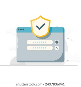 account login process, security concept, social media account login process