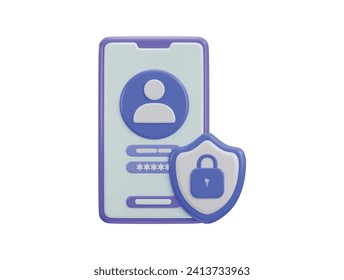 account login and user privacy protected icon vector illustration